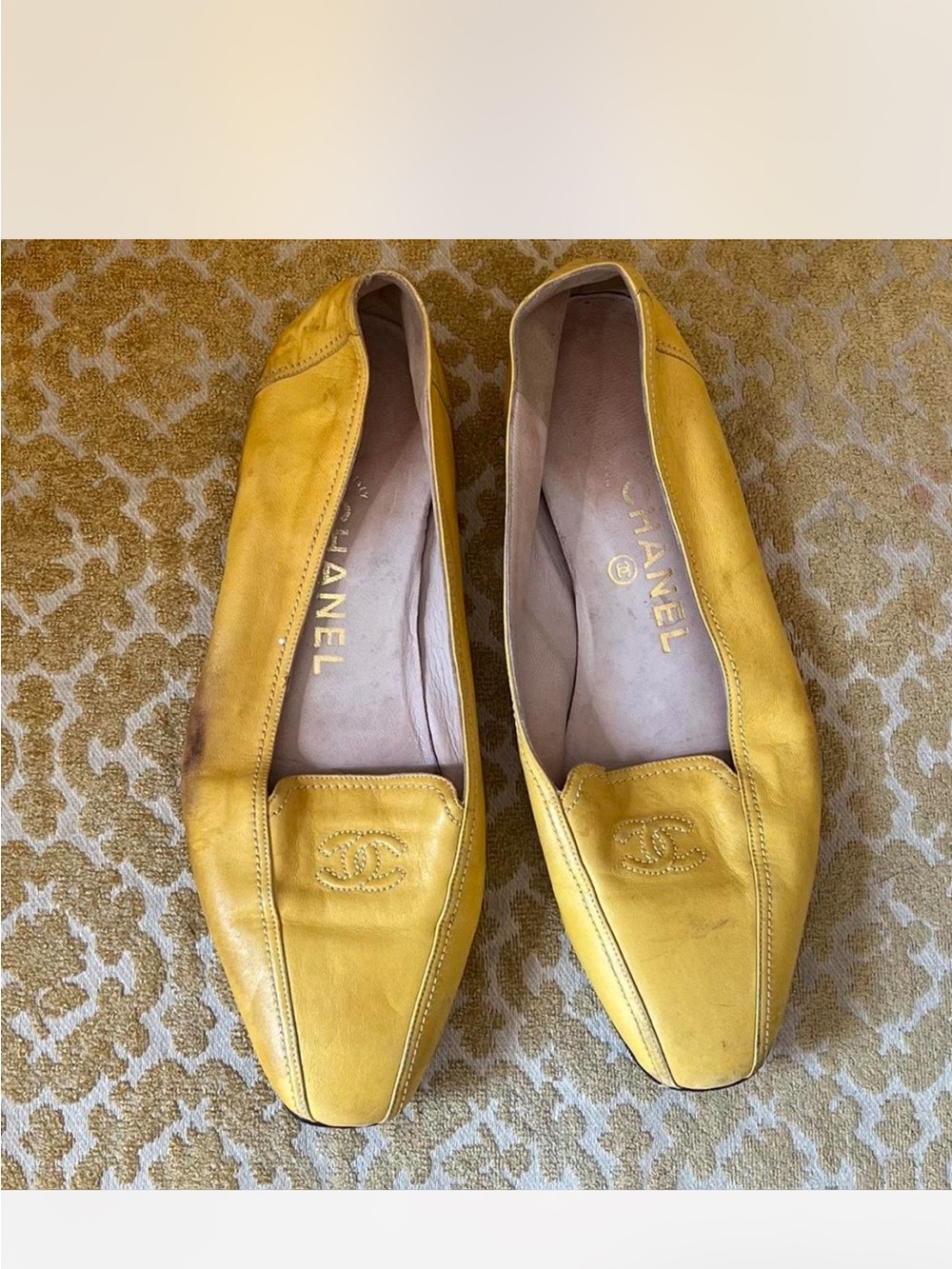 Chanel Women’s Butter Yellow Leather Loafers